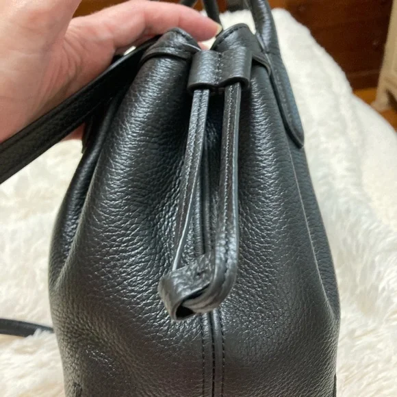 Kate Spade Dumpling Small Satchel Black Pebbled Leather - Picture 4 of 15